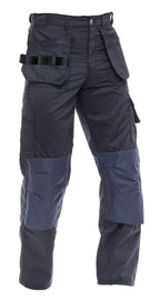 FASHIO FF Mens Work Pants Casual Tactical Trouser with Holster Pockets Construction Pants Cordura Reinforced Pockets Heavy Duty Workwear Pants S3 Navy W32-L30