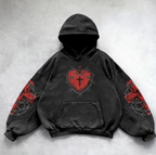 Vintage Skull Print Hoodie
