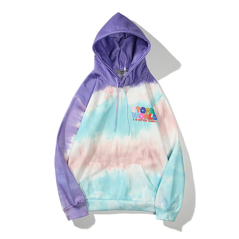 Tie-Dyed Hoodie Sweatshirt