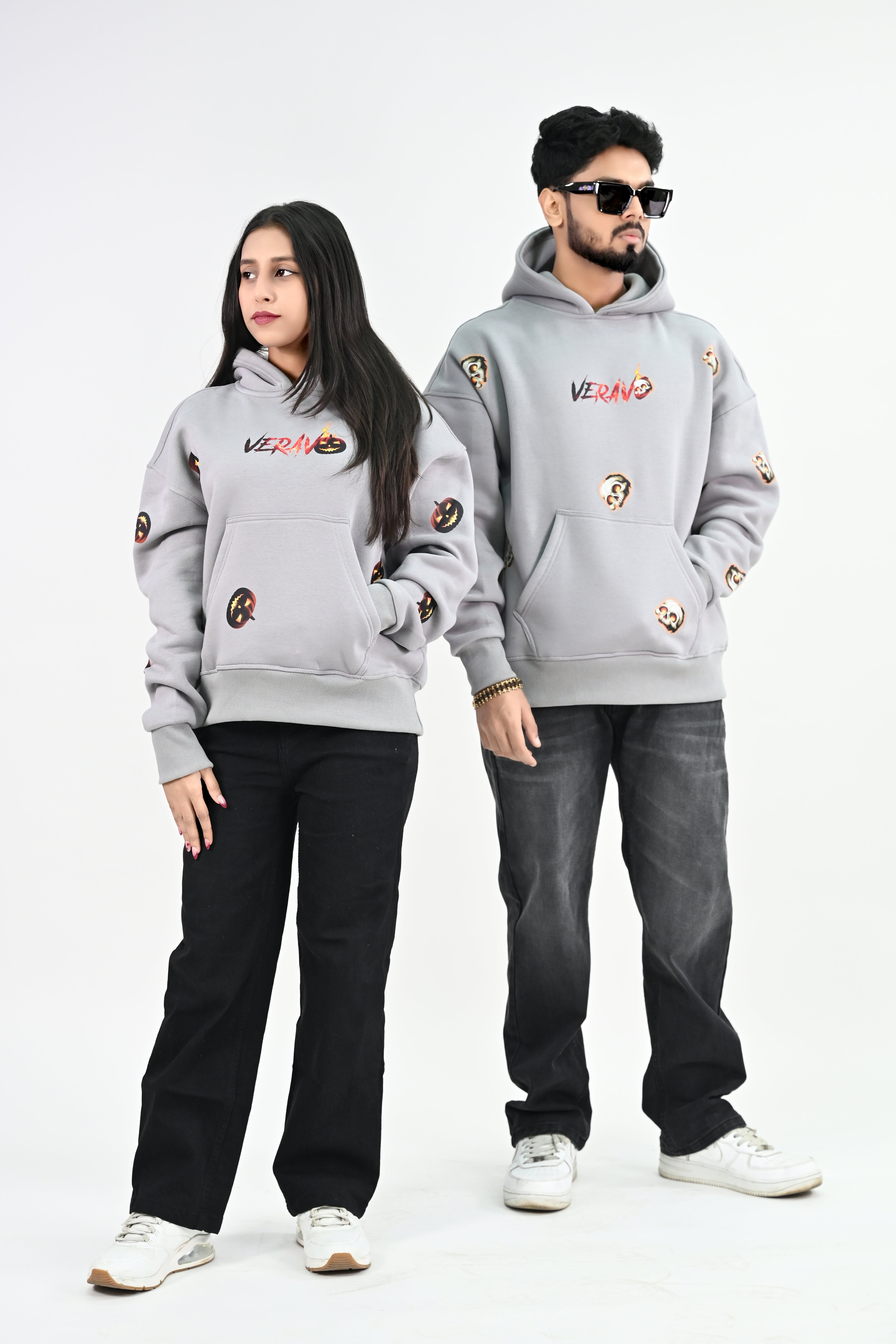Couple Scary Hoodie - Oversized Hoodies - Veravo.in