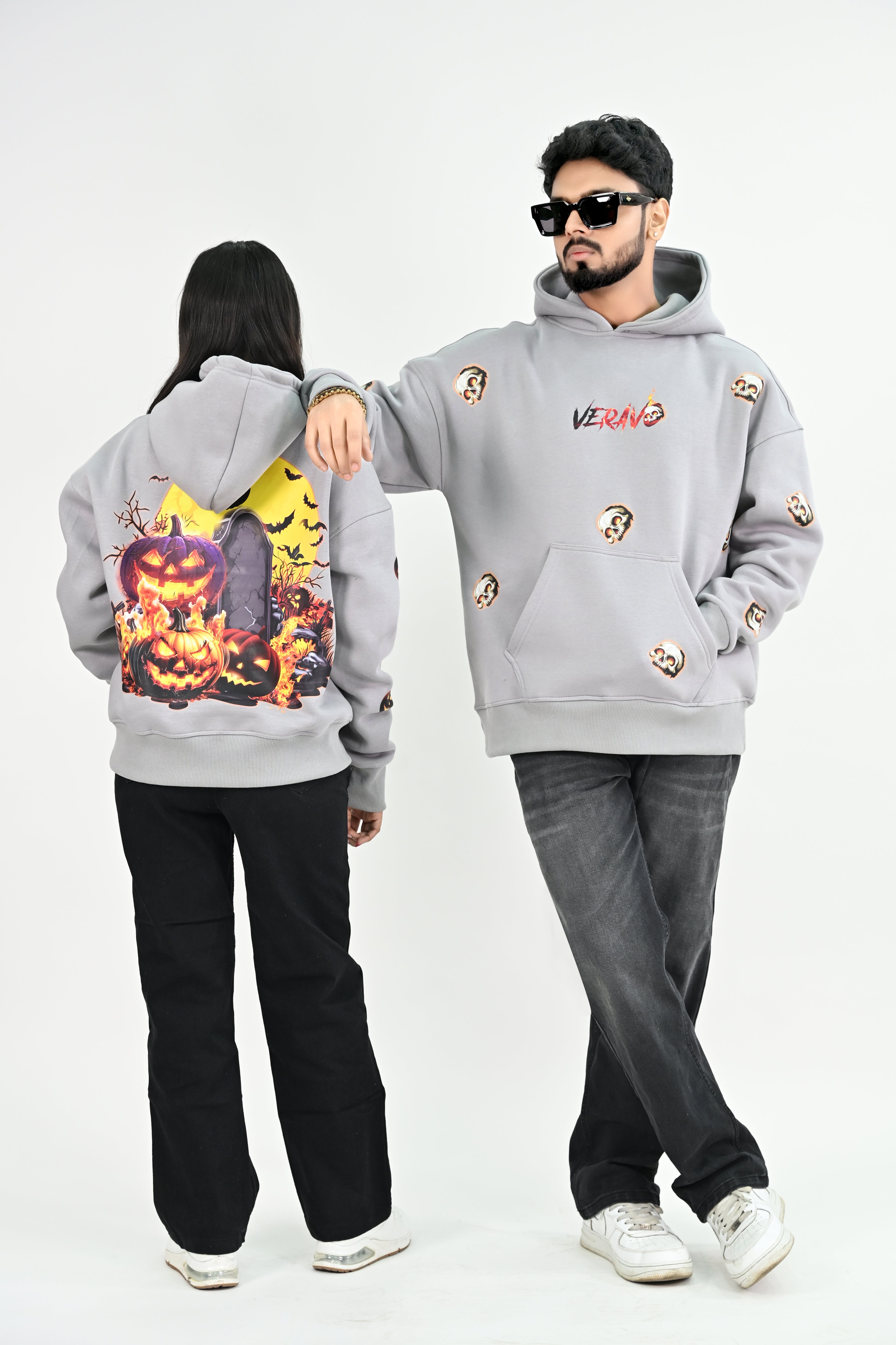 Couple Scary Hoodie - Oversized Hoodies - Veravo.in