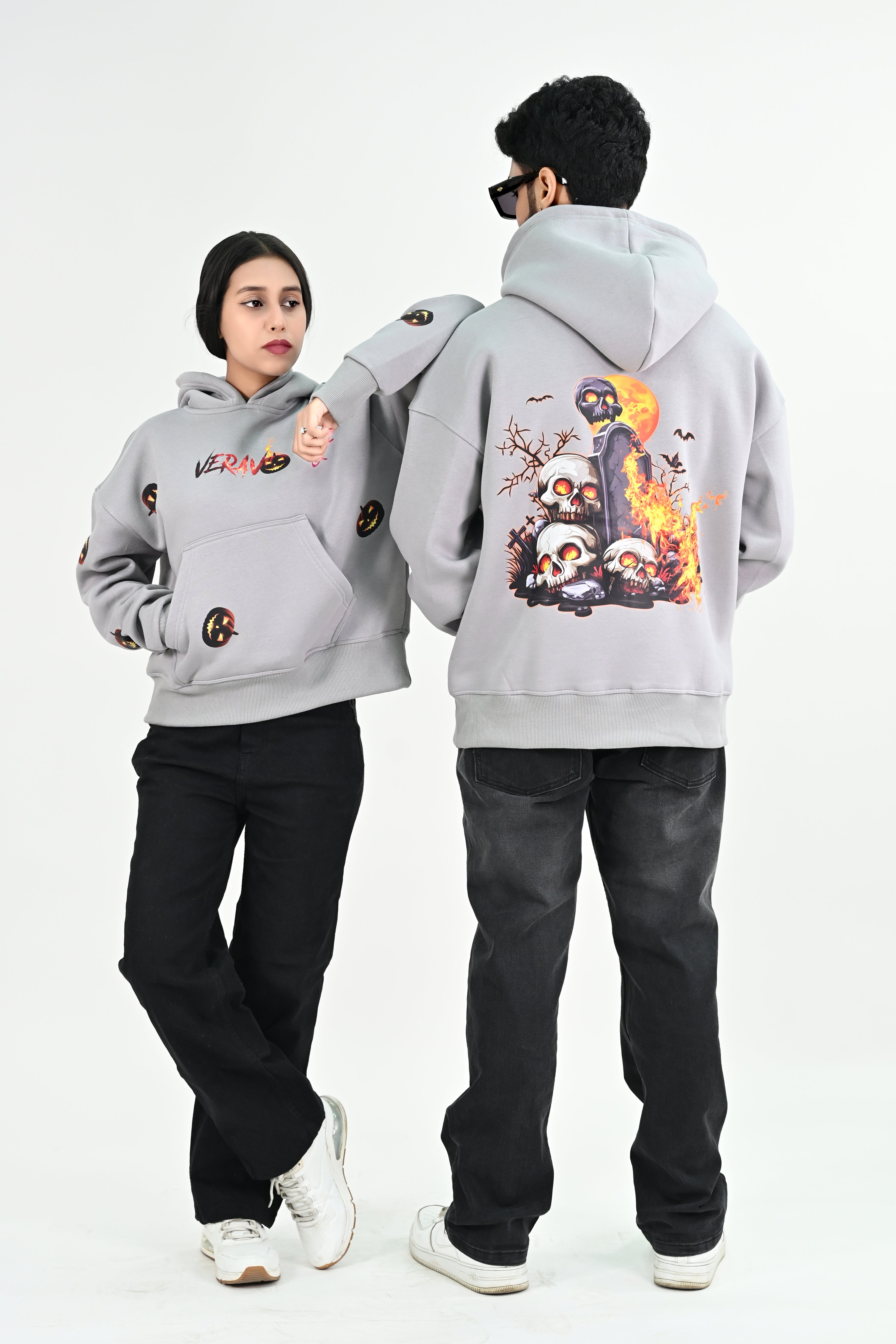 Couple Scary Hoodie - Oversized Hoodies - Veravo.in