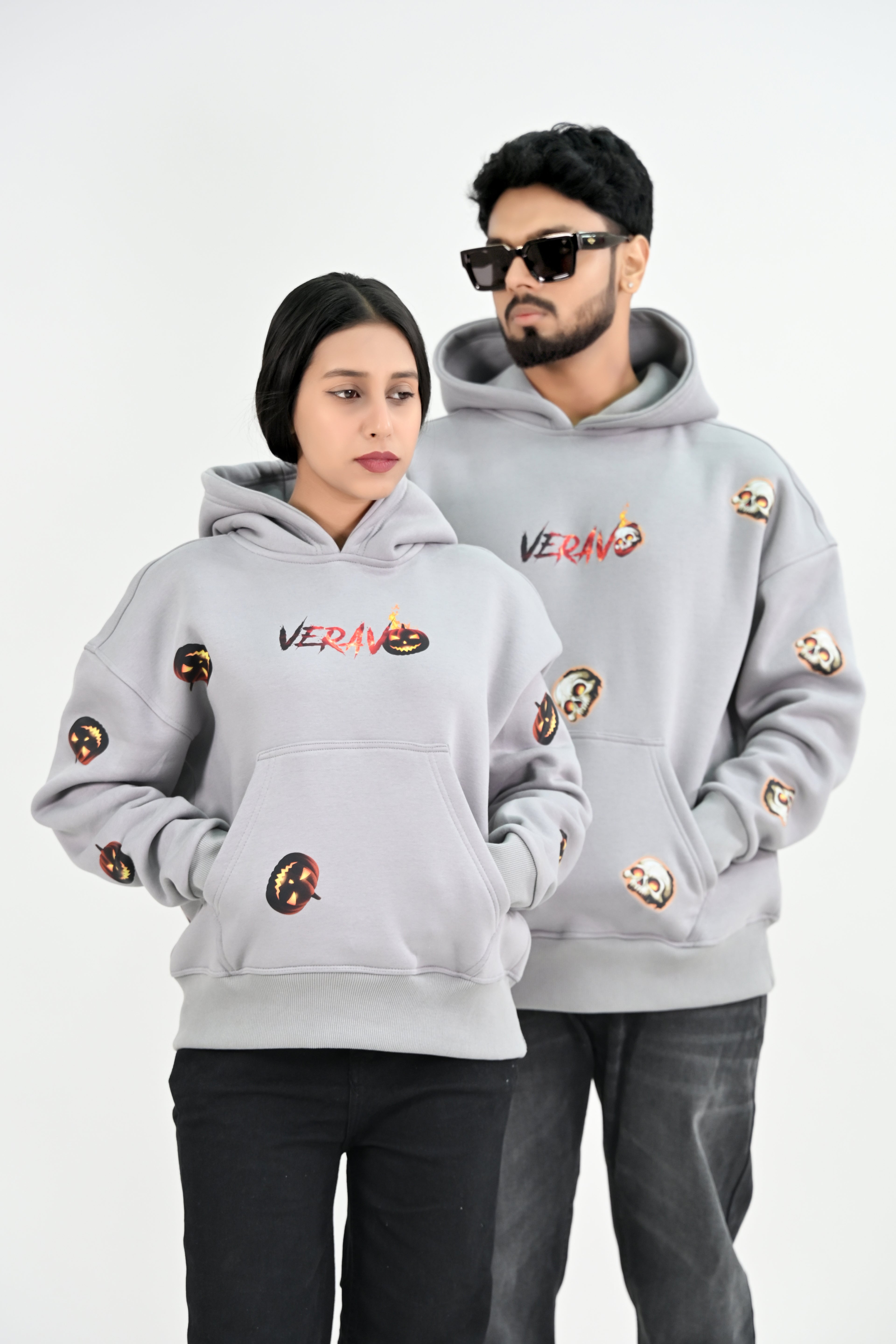 Couple Scary Hoodie - Oversized Hoodies - Veravo.in