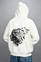 Echoes of Freedom Off White Hoodie for Men  - Oversized Hoodies
