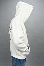 Echoes of Freedom Off White Hoodie for Men  - Oversized Hoodies