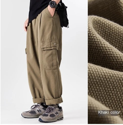 Straight Wide Leg Cargo Pants