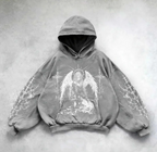 Vintage Skull Print Hoodie